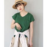 ダークグリーン | zootie（ズーティー）：汗しみない Tシャツ［Vネック ポケットTEE］ | e-zakkamania stores