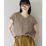 カフェモカ | zootie（ズーティー）：汗しみない Tシャツ［Vネック ポケットTEE］ | e-zakkamania stores