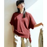 ワインレッド | zootie（ズーティー）：ワッフルカットソー ロールアップ ドルマンスリーブ | e-zakkamania stores