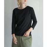 ブラック | zootie（ズーティー）：シルキースムースコットン Tシャツ［七分袖］ | e-zakkamania stores