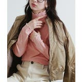 120.ブラッシュピーチ×オフ | zootie（ズーティー）：ロングスリーブ リブカットソー［タートルネック］ | e-zakkamania stores
