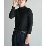601.ブラック | zootie（ズーティー）：ロングスリーブ リブカットソー［タートルネック］ | e-zakkamania stores