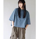 スモーキーブルー | zootie(ズーティー):汗しみない クロップドTシャツ | e-zakkamania stores