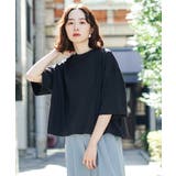 ブラック | zootie(ズーティー):汗しみない クロップドTシャツ | e-zakkamania stores