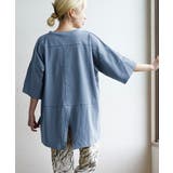 スモーキーブルー | zootie（ズーティー）：汗しみない Tシャツ［バックスリット］ | e-zakkamania stores