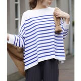 パネルオフ×ブルー | zootie（ズーティー）：シミヘン加工 フレンチバスク ワイドプルオーバー［ボ… | e-zakkamania stores