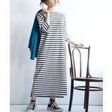 オフ×ブラック | zootie（ズーティー）：シミヘン加工 フレンチバスク ロングワンピース | e-zakkamania stores