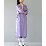 ライラック | zootie（ズーティー）：シミヘン加工 フレンチバスク ロングワンピース | e-zakkamania stores