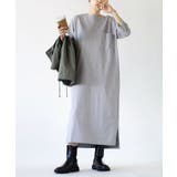 モクグレー | zootie（ズーティー）：シミヘン加工 フレンチバスク ロングワンピース | e-zakkamania stores