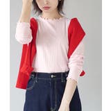 117.ミルキーピンク | zootie（ズーティー）：ロングスリーブ リブカットソー［クルーネック］ | e-zakkamania stores