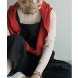 714.ライトベージュ×ブラウン | zootie（ズーティー）：ロングスリーブ リブカットソー［クルーネック］ | e-zakkamania stores