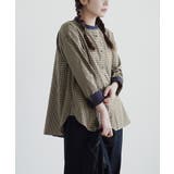 ベージュ×ネイビーチェック | zootie（ズーティー）：綿 タイプライター クレリックシャツ | e-zakkamania stores