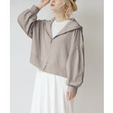 グレージュ | zootie（ズーティー）：こなれリラックス タック袖ショートパーカー | e-zakkamania stores
