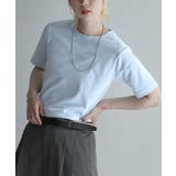 ライトブルー | zootie（ズーティー）：シルキースムースコットン Tシャツ［半袖］ | e-zakkamania stores