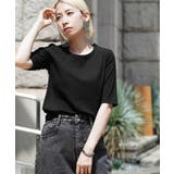 ブラック | zootie（ズーティー）：汗しみない リブカットソー［ハーフスリーブ］ | e-zakkamania stores