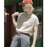 オフベージュ | zootie（ズーティー）：汗しみない リブカットソー［フレンチスリーブ］ | e-zakkamania stores
