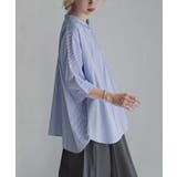 ストライプ | zootie（ズーティー）：汗じみ防止 ドルマンスリーブ ギャザーフレアシャツ | e-zakkamania stores