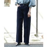 ネイビー | こっそりウエストゴム ストレッチデニムパンツ［ストレート］ | e-zakkamania stores