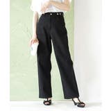 ワンウォッシュブラック | こっそりウエストゴム ストレッチデニムパンツ［ストレート］ | e-zakkamania stores