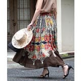 バロックフラワー | zootie（ズーティー）：インドコットン マキシスカート | e-zakkamania stores