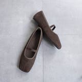 CDブラウン | スクエアータックゴムバレエシューズ | FABBY FABBY.