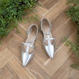 シルバー | ポインテッドセパレートストラップパンプス | FABBY FABBY.