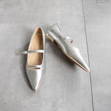 シルバー | ポインテッドスリットデザインフラットパンプス | FABBY FABBY.