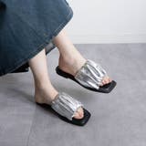 シャーリングスクエアーフラットサンダル | FABBY FABBY. | 詳細画像13 