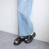 厚底ラウンドボリュームギャザーサンダル | FABBY FABBY. | 詳細画像3 