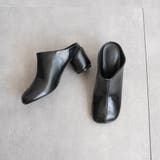 ENブラック | オブリークトゥサボヒールサンダル | FABBY FABBY.