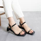 スクエアトゥメタルパーツストラップヒールサンダル | FABBY FABBY. | 詳細画像22 