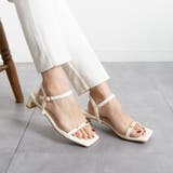 スクエアトゥメタルパーツストラップヒールサンダル | FABBY FABBY. | 詳細画像7 