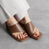 スクエアトゥ トング チャンキーヒールサンダル | FABBY FABBY. | 詳細画像15