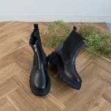 ブラック | トラックソールニットジップショートブーツ | FABBY FABBY.