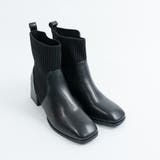 ブラック | ニットリブショートブーツ | FABBY FABBY.