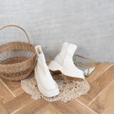 オフホワイト | ストレッチウェッジボリュームブーツ | FABBY FABBY.