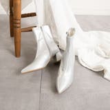 シルバー | ストレッチポインテッドショートブーツ | FABBY FABBY.