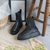 ブラック | トラックソールワイドサイドゴアショートブーツ | FABBY FABBY.