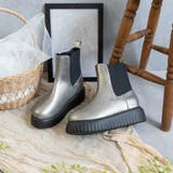 シルバー | トラックソールワイドサイドゴアショートブーツ | FABBY FABBY.
