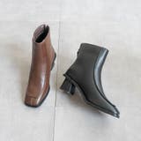 スクエアトゥバックファスナーショートブーツ | FABBY FABBY. | 詳細画像1 