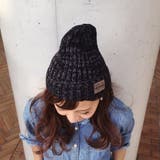 レザー風ラベル付 ニット帽 キャップ | FACION | 詳細画像8