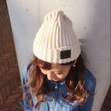 レザー風ラベル付 ニット帽 キャップ | FACION | 詳細画像9