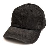 ブラック | デニムローキャップ 帽子 野球帽 | FACION