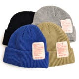 ワッペン付きリブ編みニットキャップ ニット帽 帽子 | FACION | 詳細画像1 