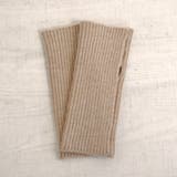 ベージュ | ショートニットアームウォーマー リブ編み アームカバー 手袋 | FACION