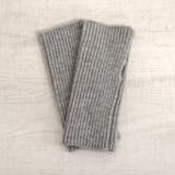 グレー | ショートニットアームウォーマー リブ編み アームカバー 手袋 | FACION