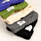 ラベル付ケーブル編みニット帽 ニットキャップ 帽子 男女兼用 | FACION | 詳細画像1 