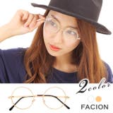 ラウンド型メタルフレームUV 伊達メガネ 眼鏡 | FACION | 詳細画像1 