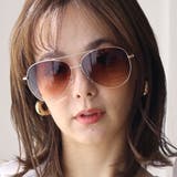 COL.3 ゴールド/ブラウンハーフ | ティアドロップ サングラス レディース | FashionBerry