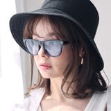 COL.8 ブラック/ライトブルー | クラシックウェリントンサングラス レディース 3色展開 | FashionBerry